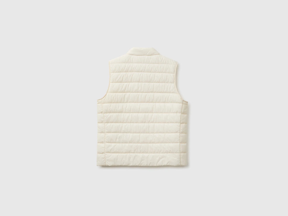 Benetton Creamy White Women Lightweight Slim Fit Sleeveless Jacket SKU: 2TWDDJ01D_27H Image 02
