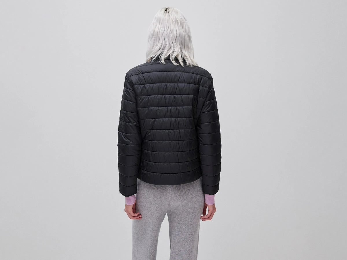 Benetton Black Women Slim Fit Lightweight Down Jacket SKU: 2TWDDN0AG_100 Image 02
