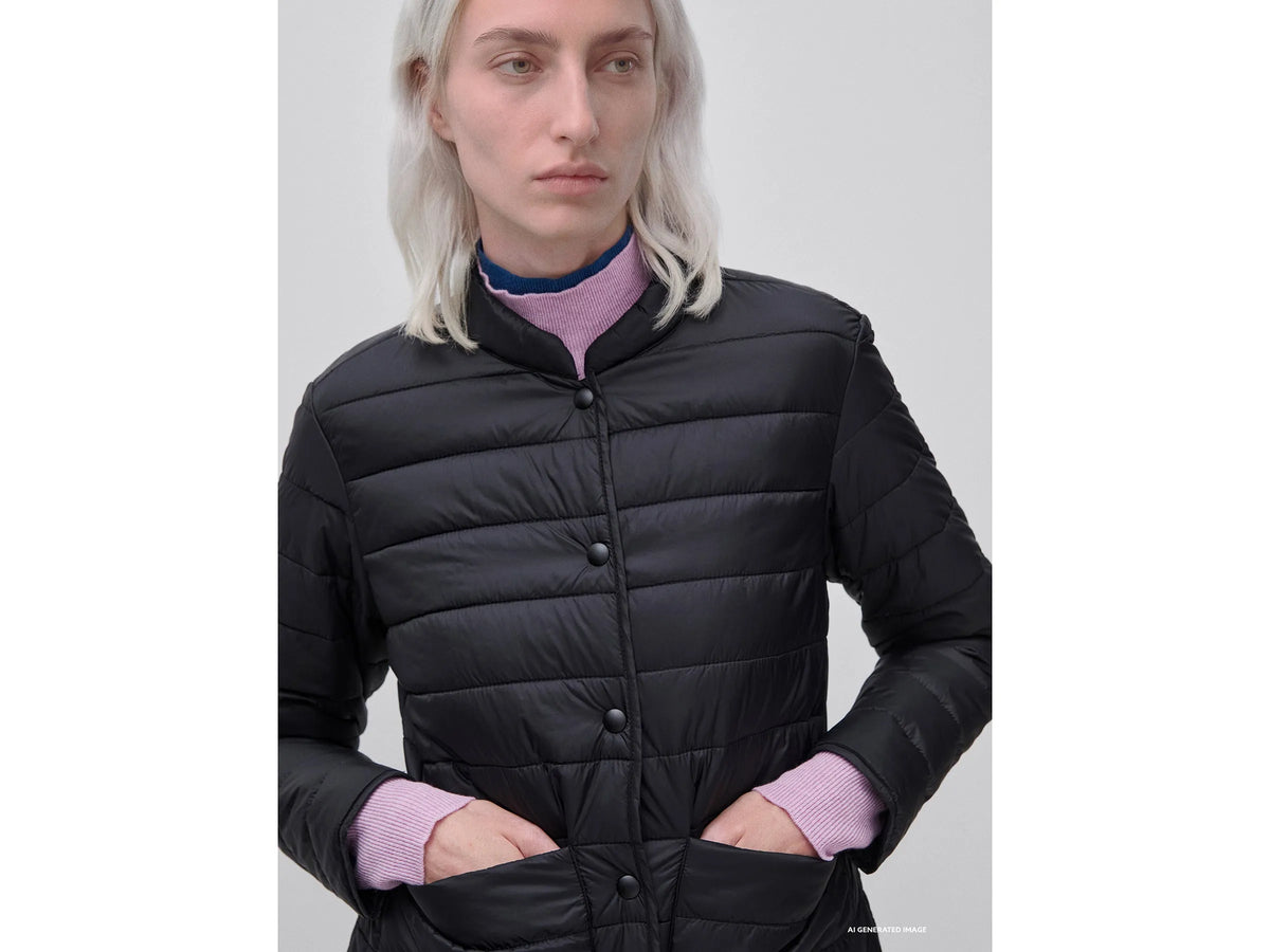 Benetton Black Women Slim Fit Lightweight Down Jacket SKU: 2TWDDN0AG_100 Image 04