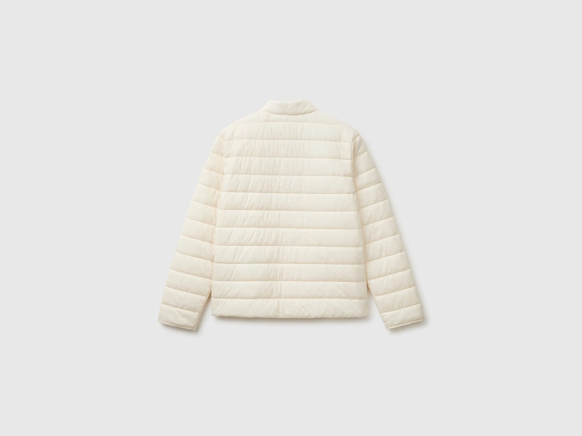 Benetton Creamy White Women Slim Fit Lightweight Down Jacket SKU: 2TWDDN0AG_27H Image 02