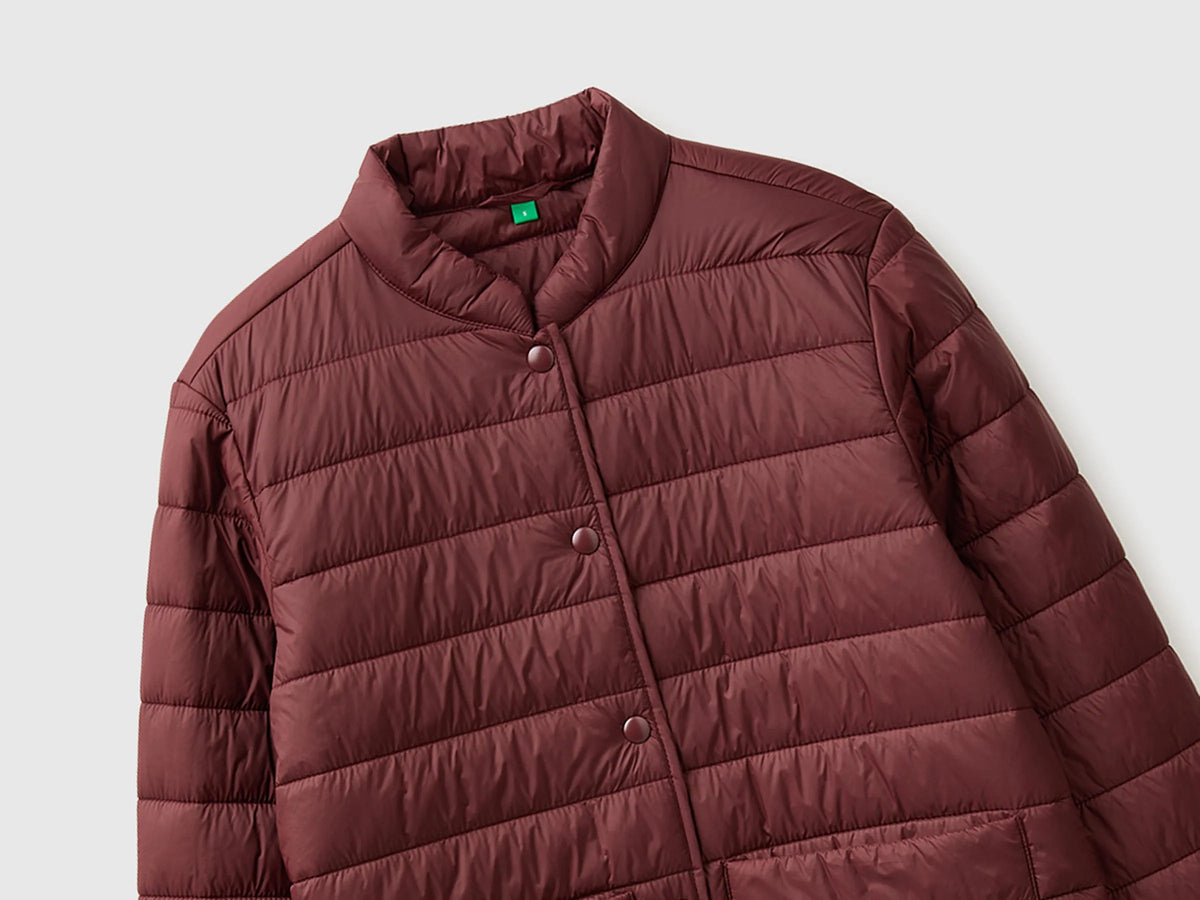 Benetton Brown Women Slim Fit Lightweight Down Jacket SKU: 2TWDDN0AG_3H2 Image 03