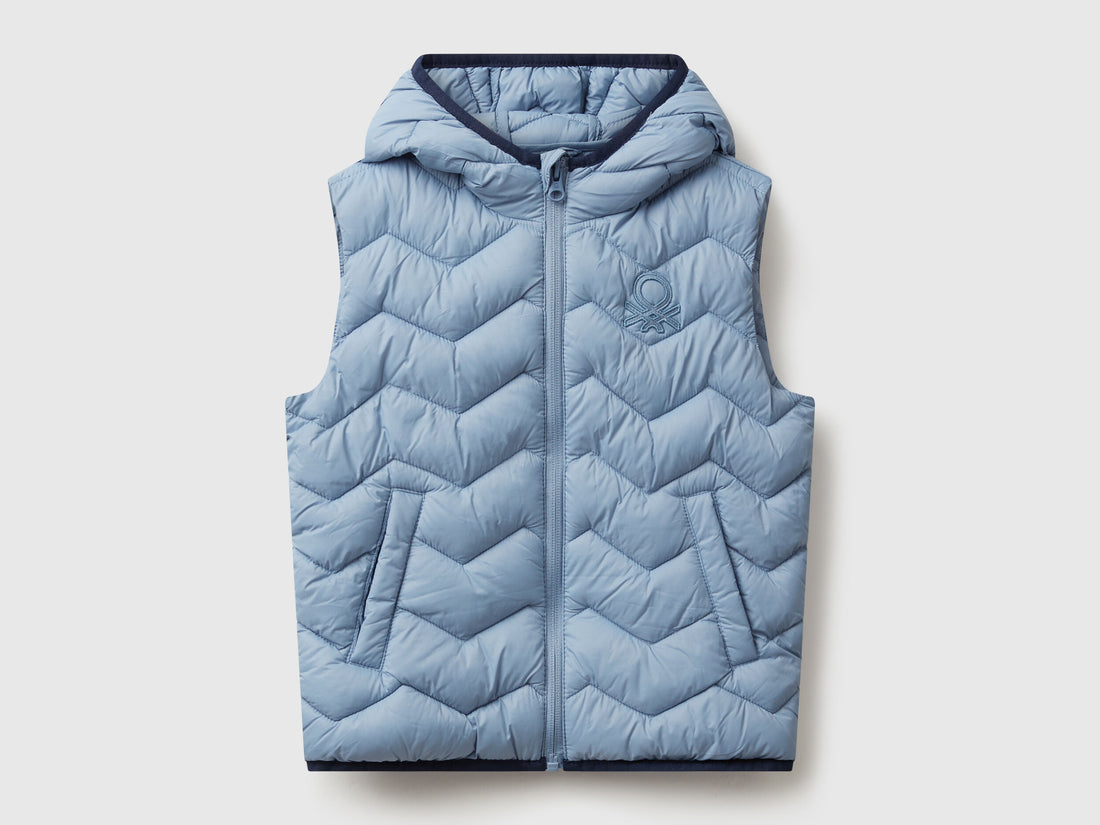 Benetton_Light Blue_Padded Vest with Hood_2TWDGJ00G_0W2_01