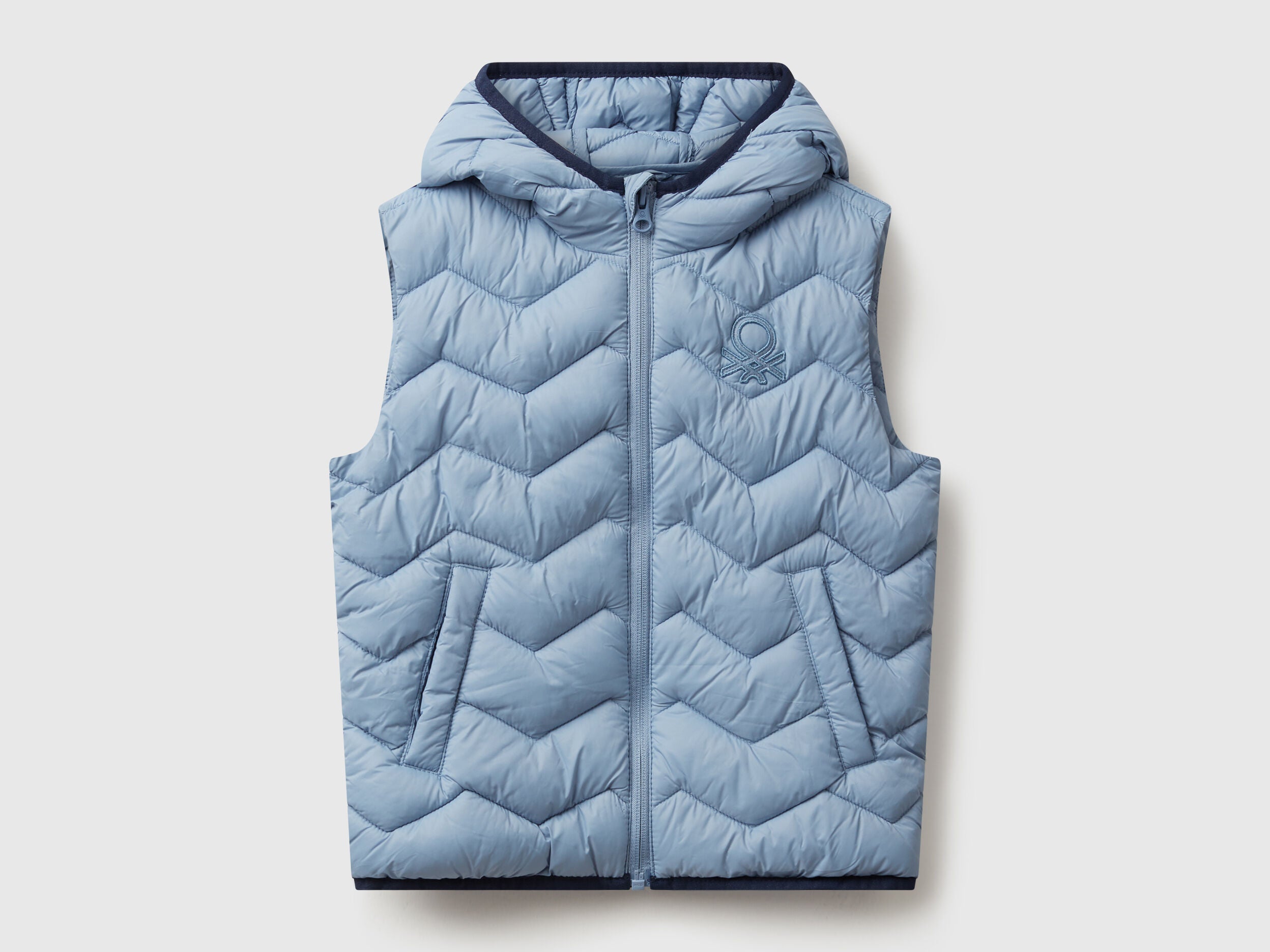 Benetton_Light Blue_Padded Vest with Hood_2TWDGJ00G_0W2_01