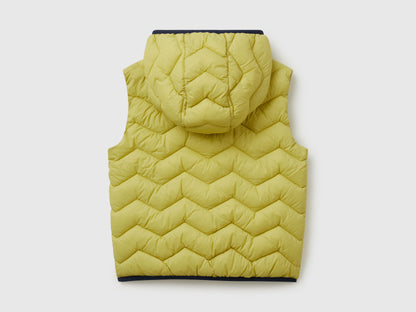 Benetton_Yellow_Padded Vest with Hood_2TWDGJ00G_0Y6_02