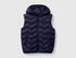 Benetton Dark blue Boys Padded Vest with Hood SKU: 2TWDGJ00G_252 Image 01