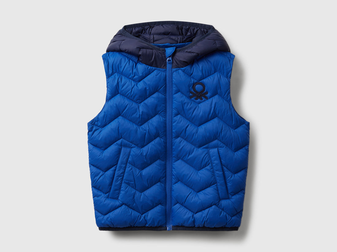 Benetton_Blue_Padded Vest with Hood_2TWDGJ00G_902_01