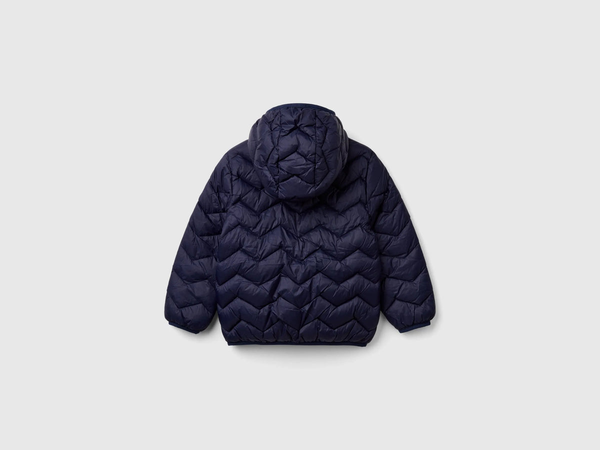 Benetton Dark blue Boys Padded Jacket with Hood SKU: 2TWDGN02V_252 Image 02