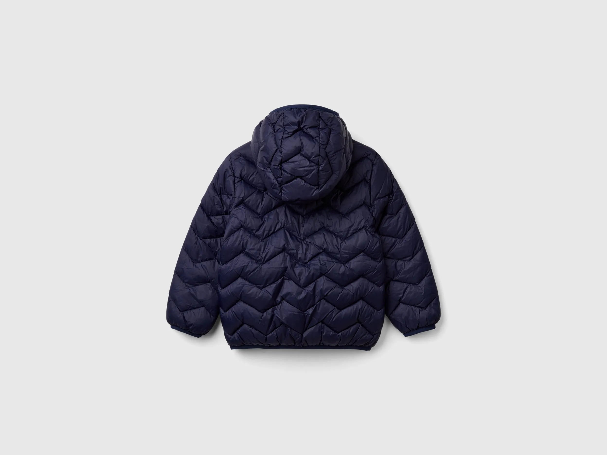 Benetton Dark blue Boys Padded Jacket with Hood SKU: 2TWDGN02V_252 Image 02