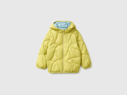 Benetton Lime Boys Padded Jacket with Hood SKU: 2TWDGN04N_168 Image 01