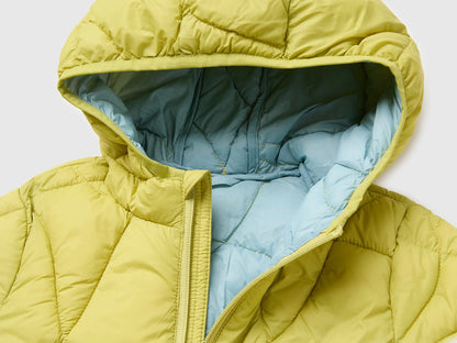 Benetton Lime Boys Padded Jacket with Hood SKU: 2TWDGN04N_168 Image 03