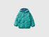 Benetton Dark Green Boys Padded Jacket with Hood SKU: 2TWDGN04N_285 Image 01