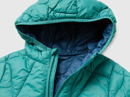 Benetton Dark Green Boys Padded Jacket with Hood SKU: 2TWDGN04N_285 Image 03