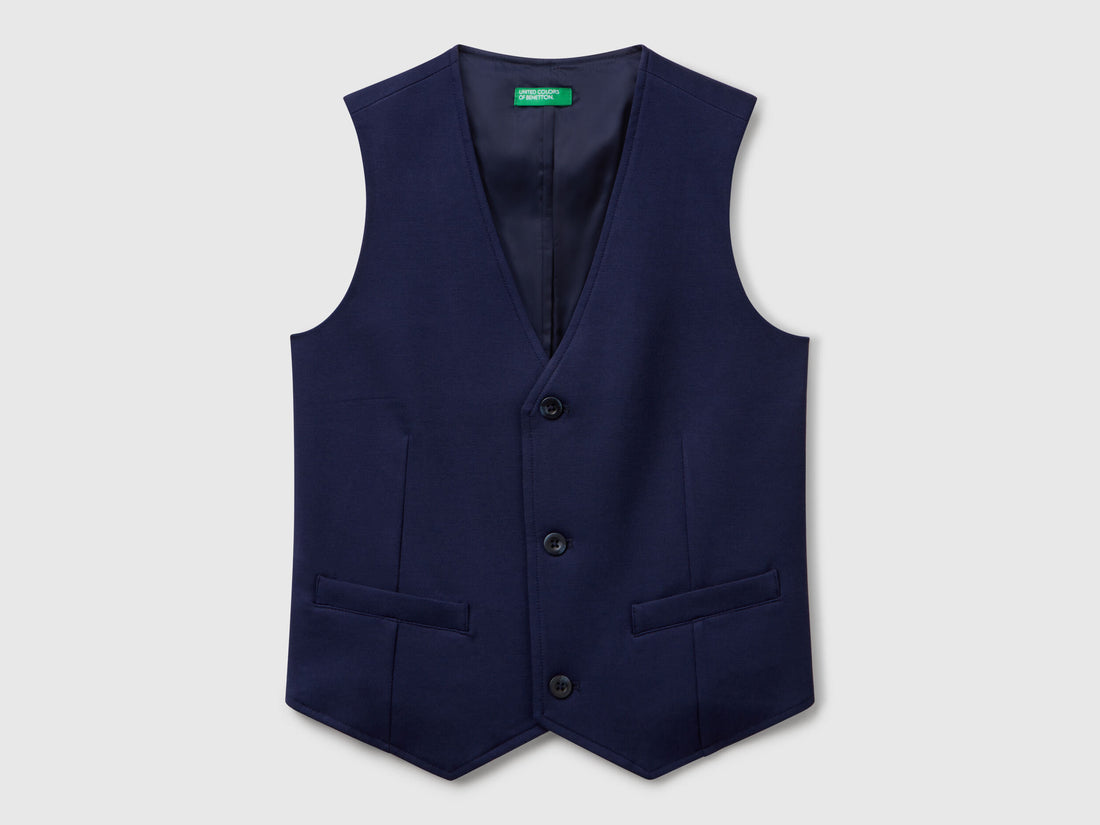 Benetton_Lined Waistcoat with Buttons_2U7FCJ010_252_01