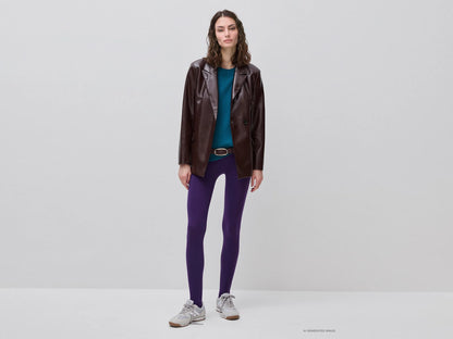 Benetton Brown Women Fitted Blazer in Coated Fabric SKU: 2UDYDW03Y_901 Image 02