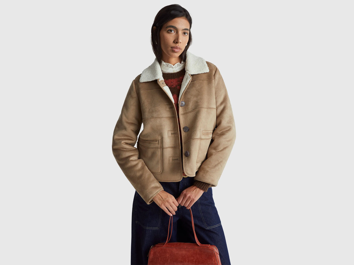 Benetton_Beige_Suede-Look Jacket_2W8EDN08Q_901_01