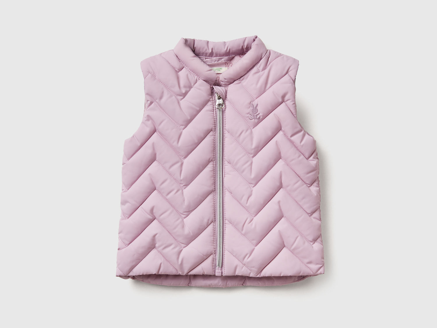 Benetton_Lavender_Padded Vest in Technical Fabric_2WU0AJ005_0W1_01