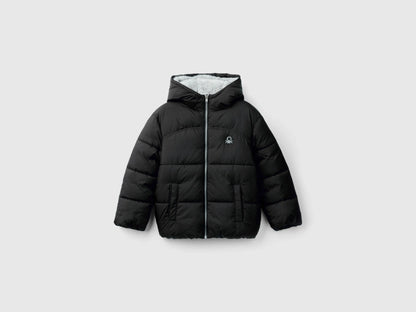 Benetton_Black_Padded Jacket with Teddy Interior_2WU0CN05I_100_01
