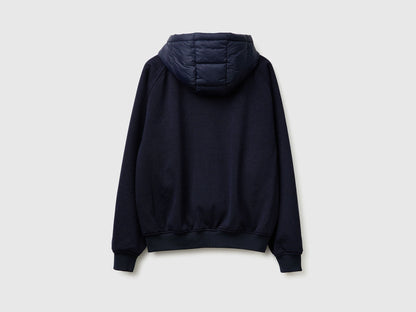 Benetton_Dark Blue_Regular Fit Jacket in Nylon and Knit Fabric_2ZRUUN064_9C1_06