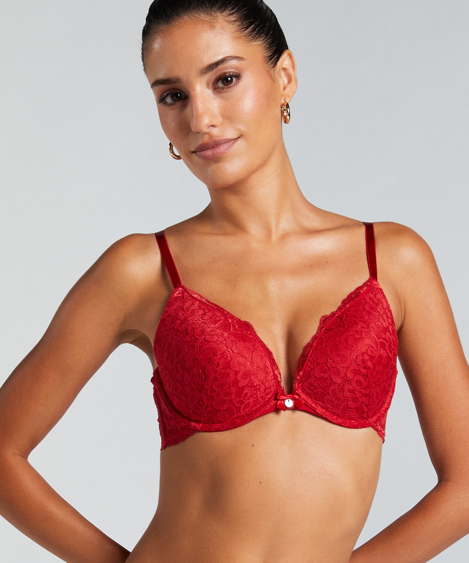 Hunkemoller_Marine Padded Underwired Push-Up Bra in Different Cup Sizes_300245_Chili Pepper_01