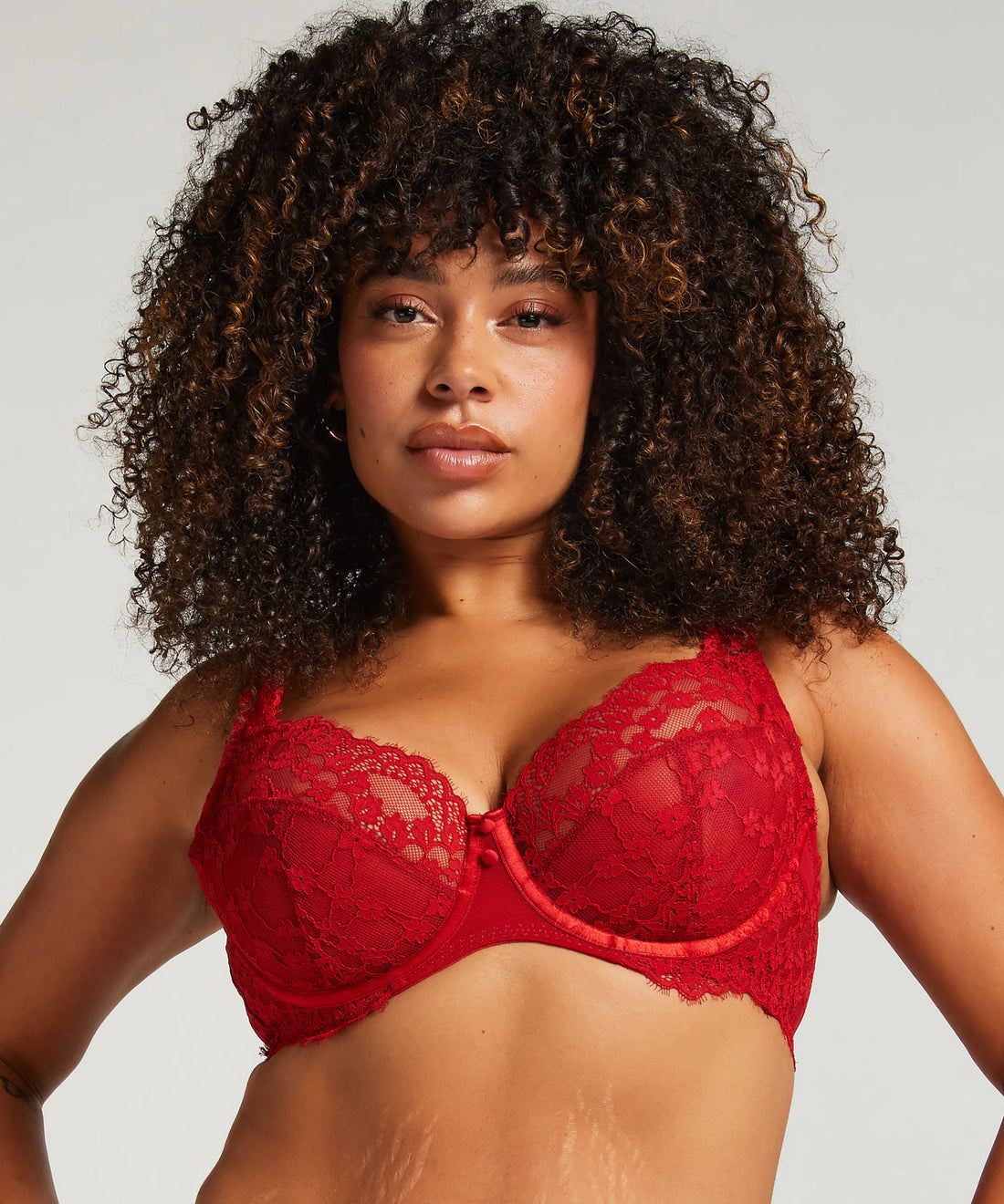 Hunkemoller Chili Pepper Women Daisy Non-Padded Underwired Bra in Different Cup Sizes SKU: 300316_Chili Pepper Image 01