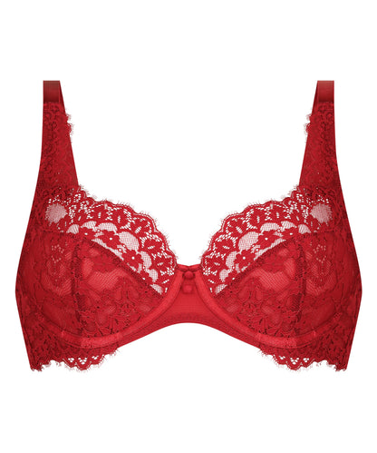Hunkemoller Chili Pepper Women Daisy Non-Padded Underwired Bra in Different Cup Sizes SKU: 300316_Chili Pepper Image 05