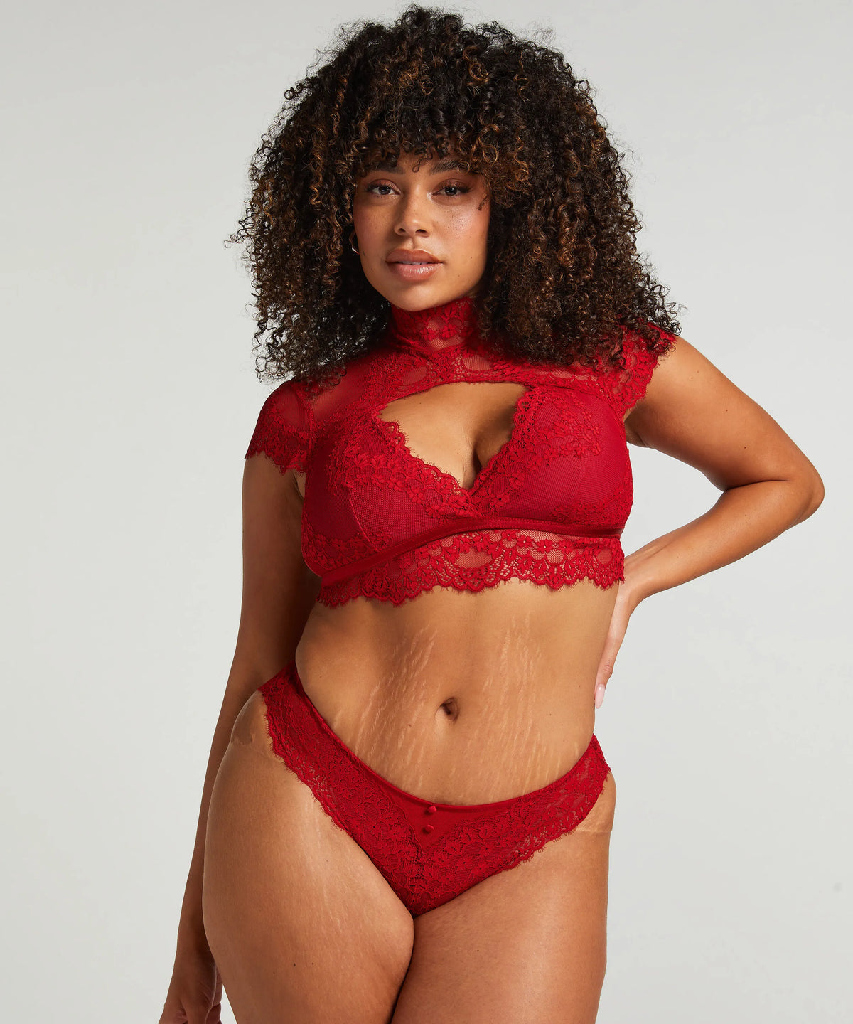 Hunkemoller Chili Pepper Women Daisy Brazilian SKU: 300321_Chili Pepper Image 01