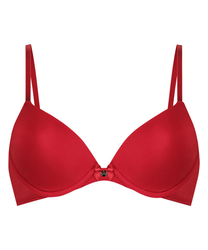 Hunkemoller Chili Pepper Women Plunge Padded Underwired Bra in Different Cup Sizes SKU: 300428_Chili Pepper Image 05