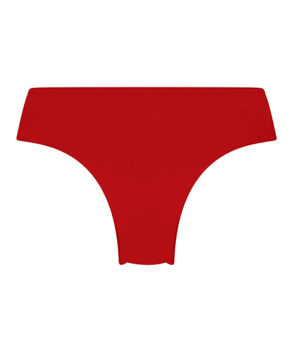 Hunkemoller Red Women Invisible Lace Back Brazilian SKU: 300474_Red Image 04