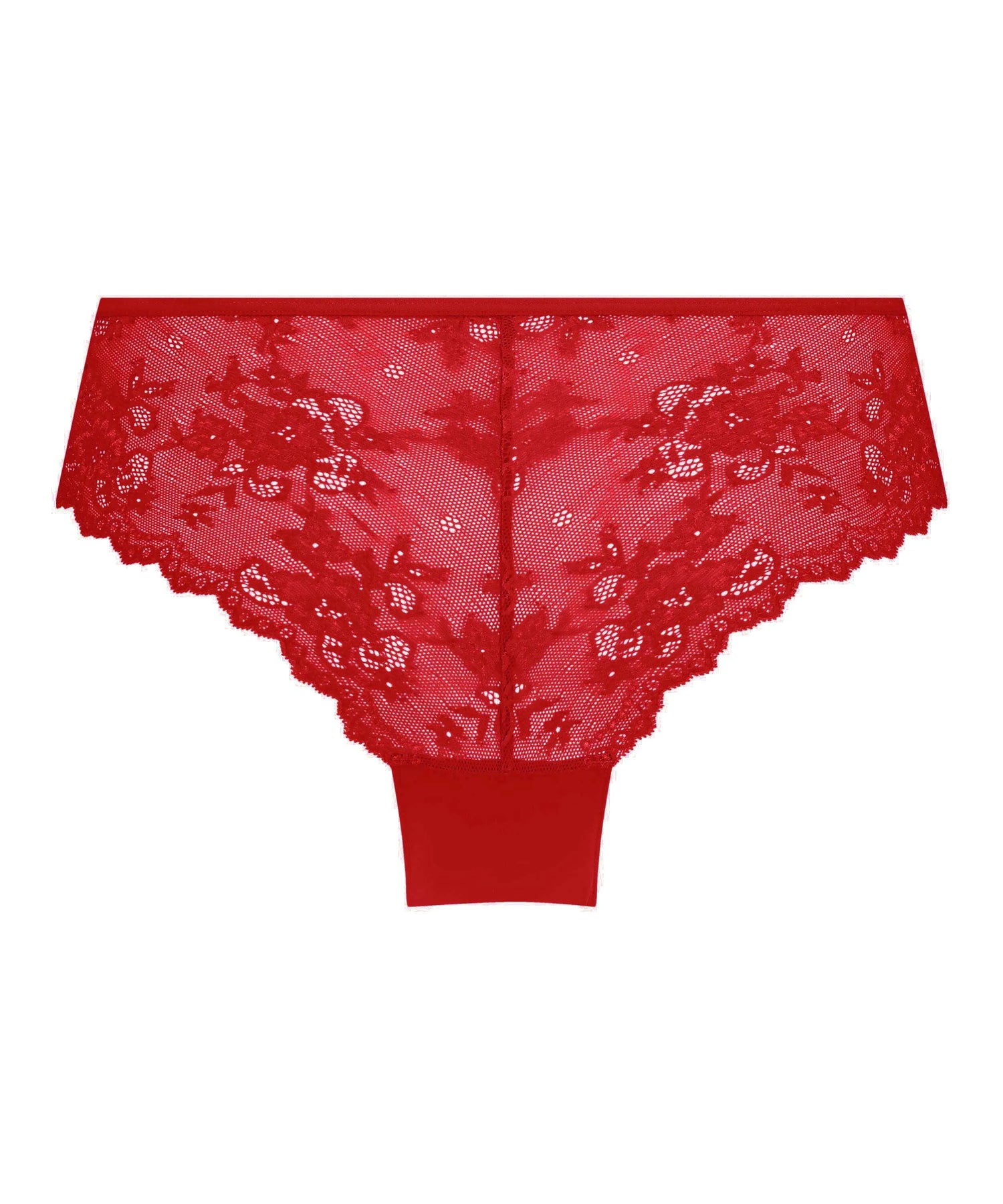 Hunkemoller Red Women Invisible Lace Back Brazilian SKU: 300474_Red Image 05