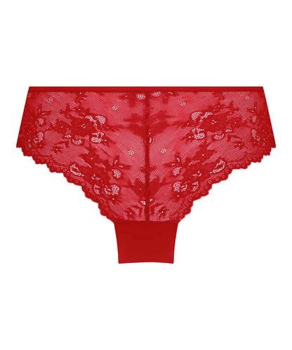 Hunkemoller Red Women Invisible Lace Back Brazilian SKU: 300474_Red Image 05