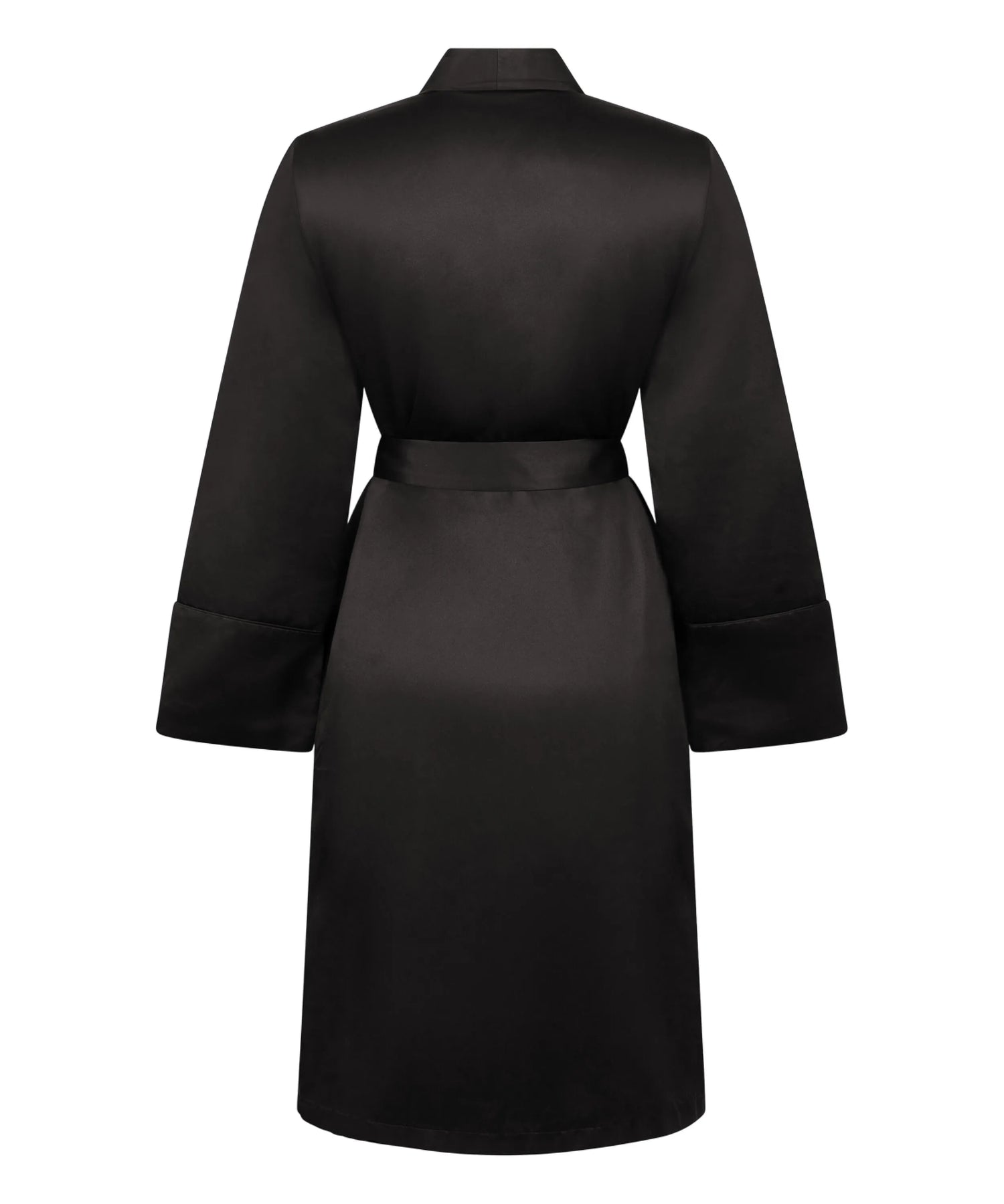 Hunkemoller_Black_Satin Fleece Bathrobe_300594_Black_06