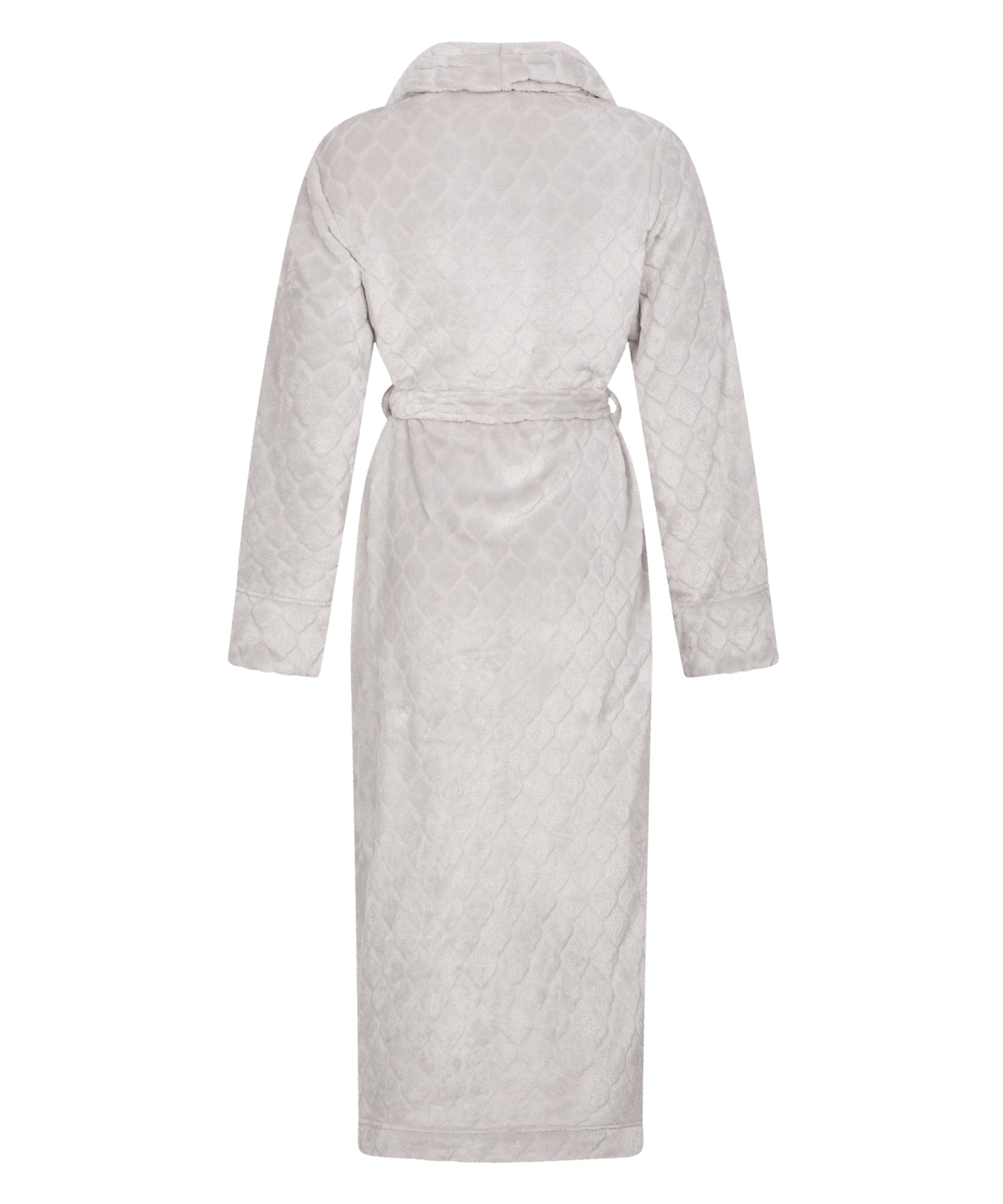Hunkemoller_Long Fleece Bathrobe - Gray_300620_Gray Violet_05