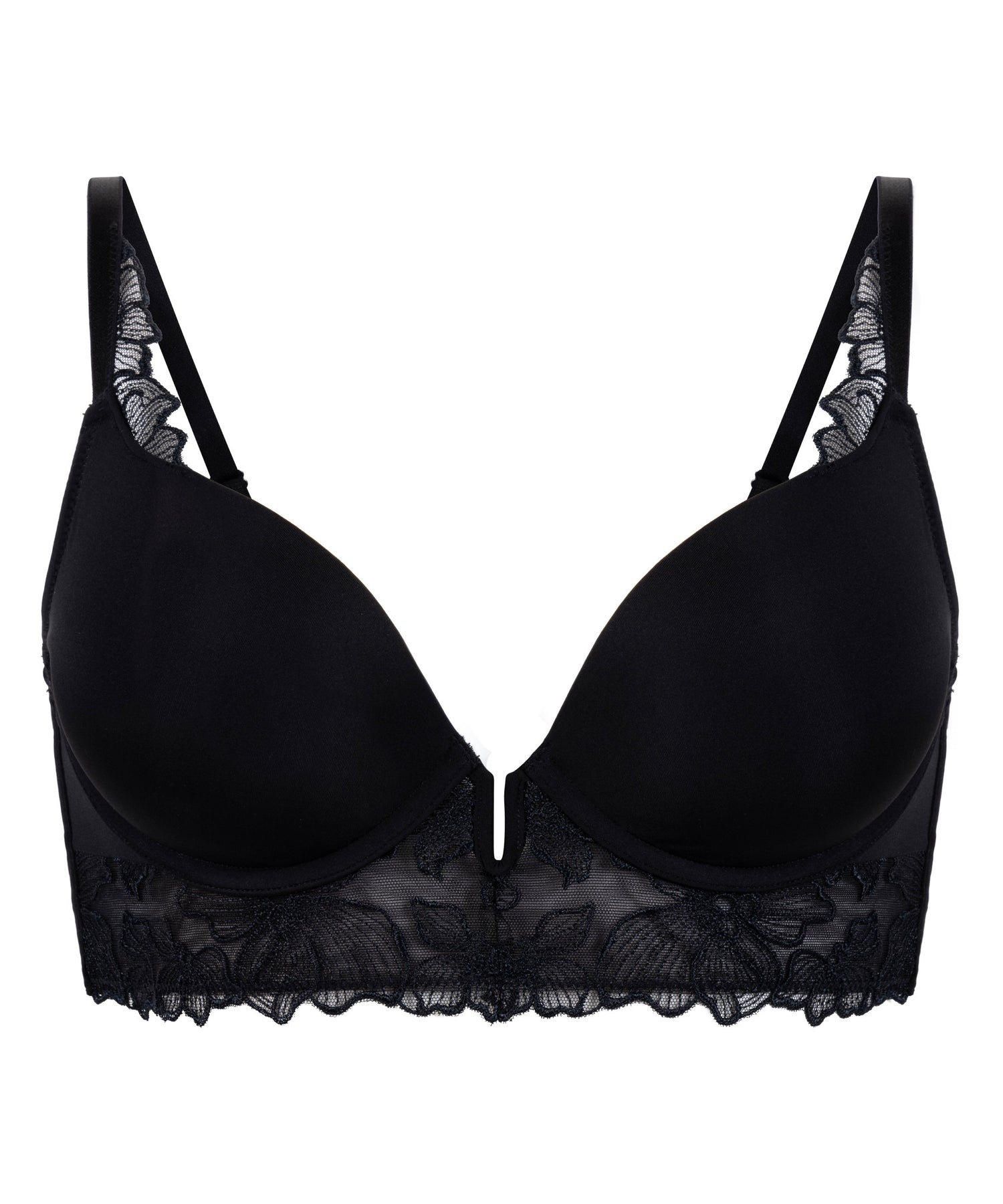 Hunkemoller_Jemima Padded Underwired Longline Push-Up Bra in Different Cup Sizes_301075_Caviar_07