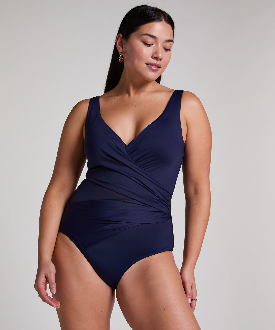 Hunkemoller_Shaping Shell Mesh Swimsuit_301235_Evening Blue_01
