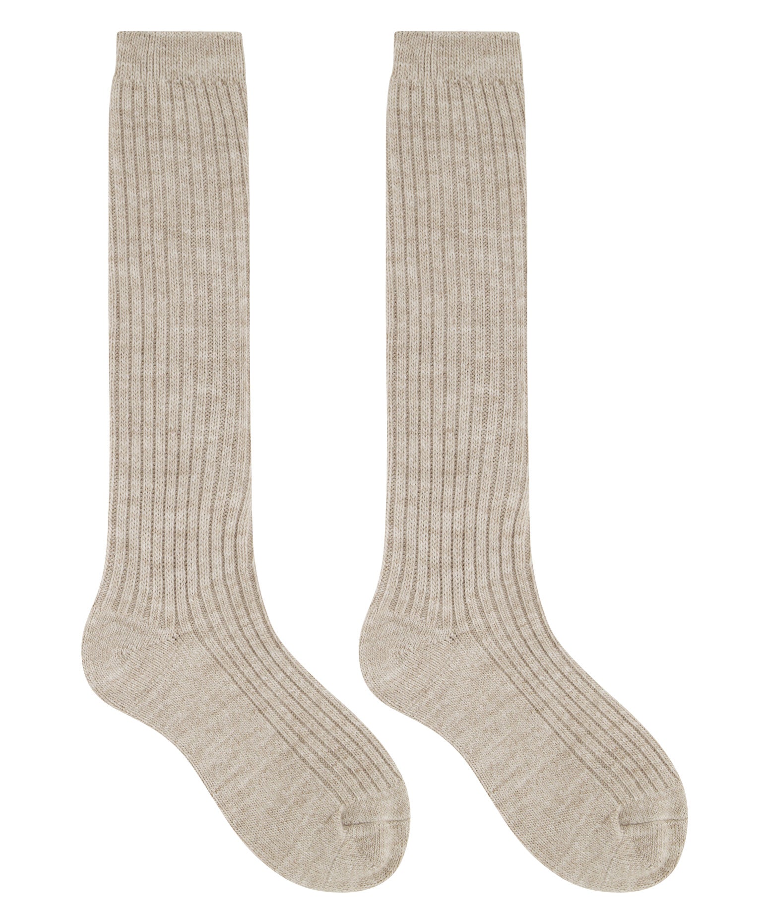 Hunkemoller_1 Pair of Knitted Socks - Beige_301415_Oatmeal Melee_02