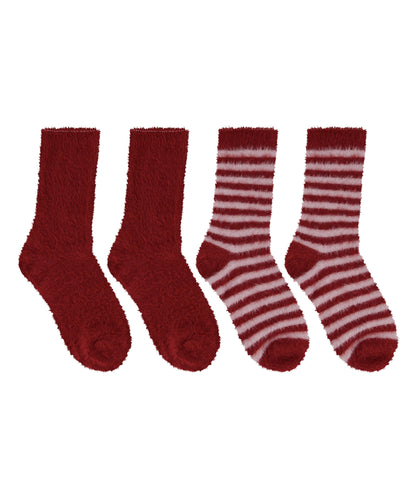 Hunkemoller_2 Pairs of Socks Cosy - Red_301417_Red Dahlia_02