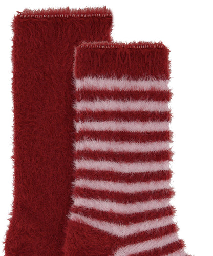 Hunkemoller_2 Pairs of Socks Cosy - Red_301417_Red Dahlia_03