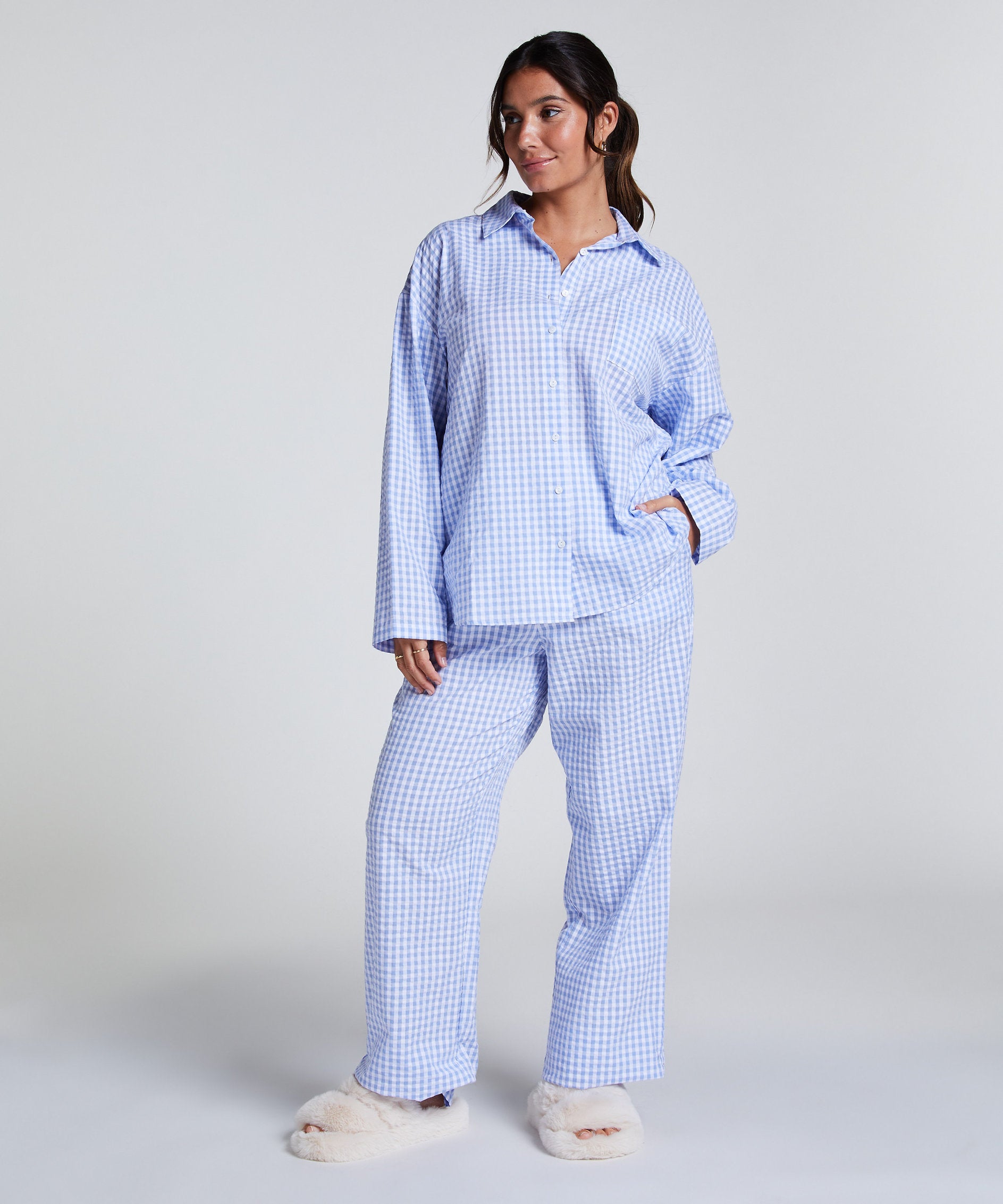 Hunkemoller_Cotton Jacket - Blue_301441_Hkm Blue_02