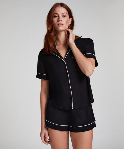 Hunkemoller_Black_Essential Jersey Short-Sleeved Jacket_301465_Black_03