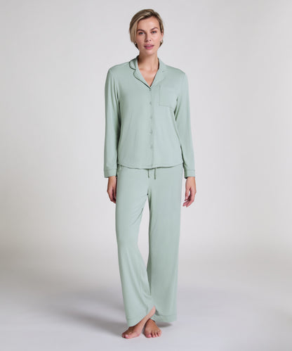 Hunkemoller_Essential Long Sleeve Jersey Jacket_301468_Iceberg Green_03