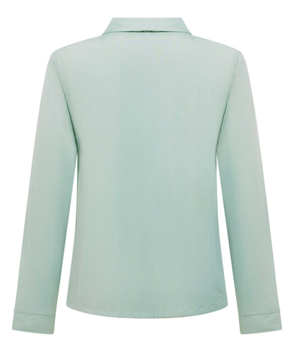 Hunkemoller_Essential Long Sleeve Jersey Jacket_301468_Iceberg Green_06