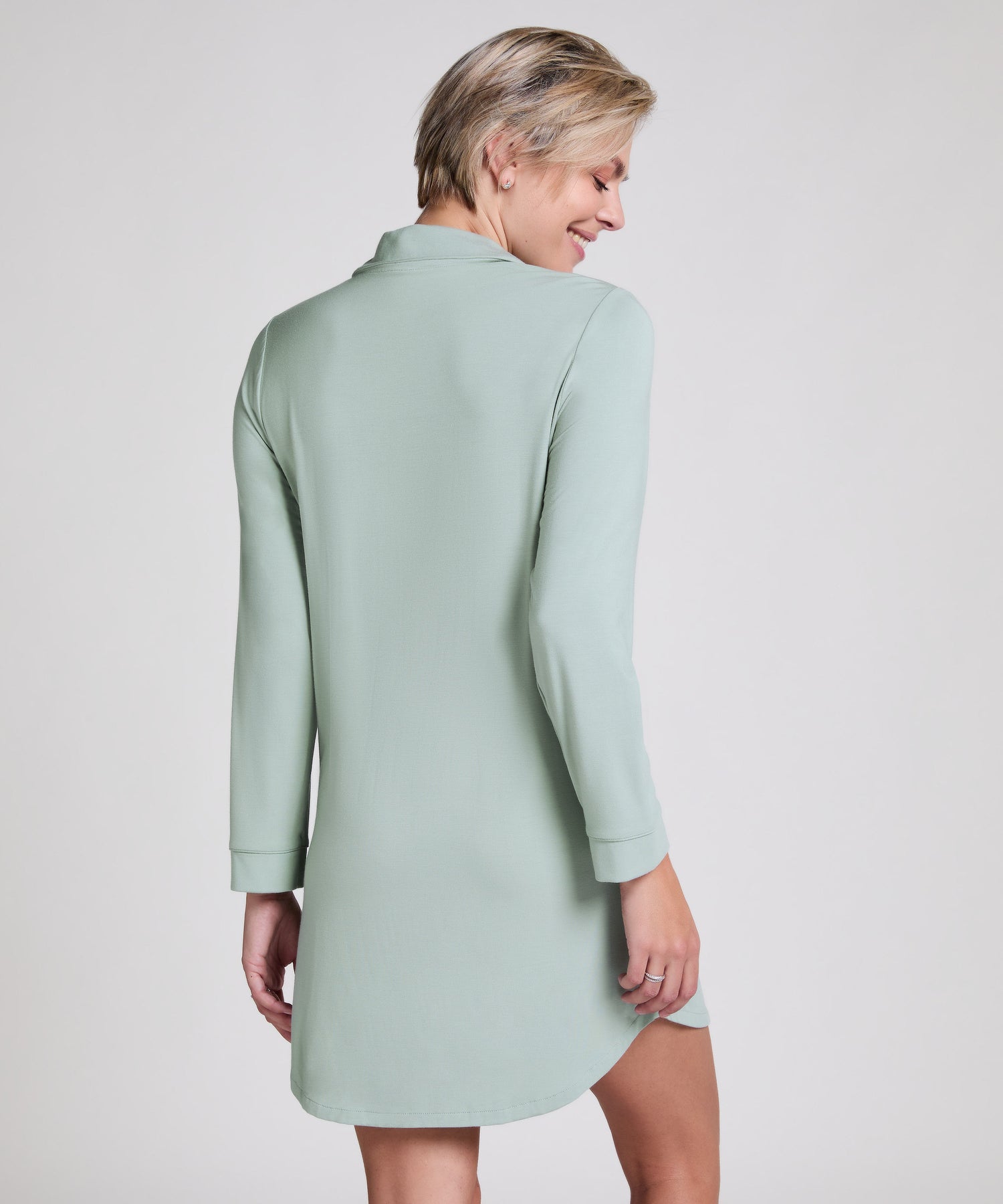 Hunkemoller_Essential Jersey Shirtdress_301472_Iceberg Green_03
