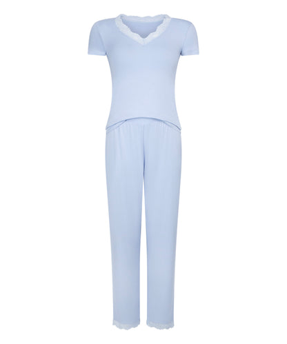 Hunkemoller_Pyjamaset Nanna_301484_Brunnera Blue_04