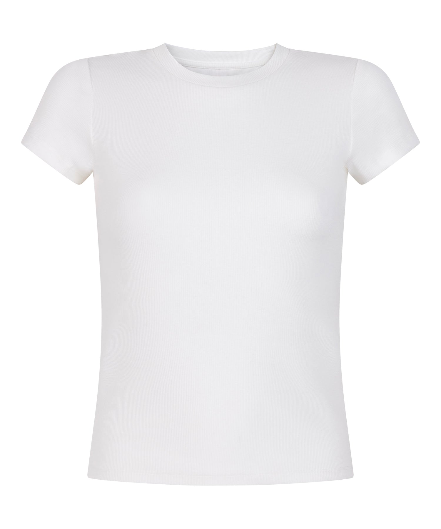 Hunkemoller_Ribbed Crew Neck Short-Sleeved Pyjama Top_301507_Off White_05