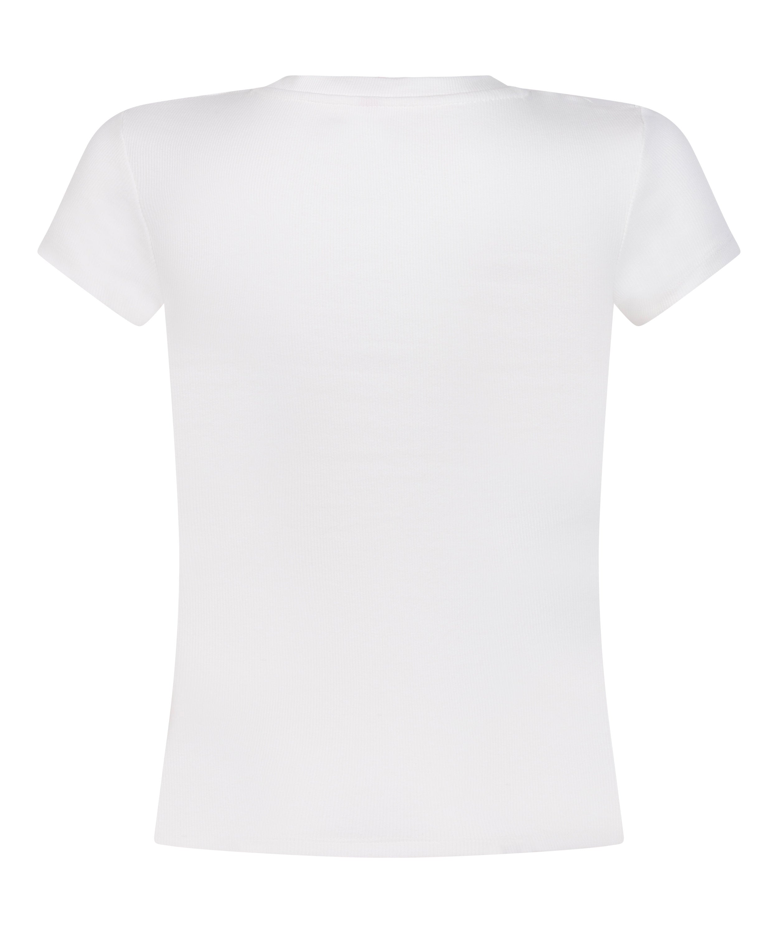 Hunkemoller_Ribbed Crew Neck Short-Sleeved Pyjama Top_301507_Off White_06