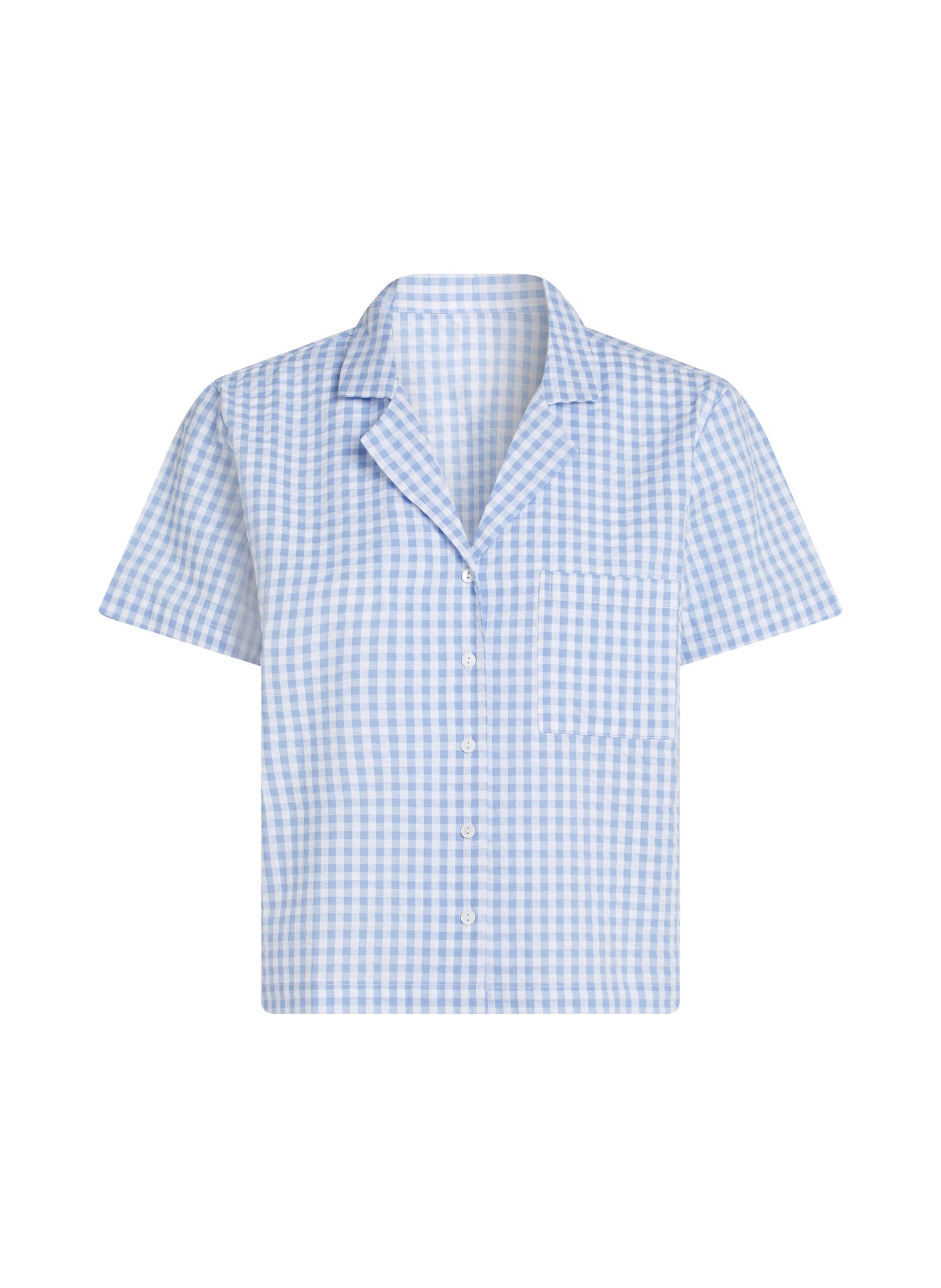 Hunkemoller_Seersucker Short-Sleeved Jacket_301514_Hkm Blue_05