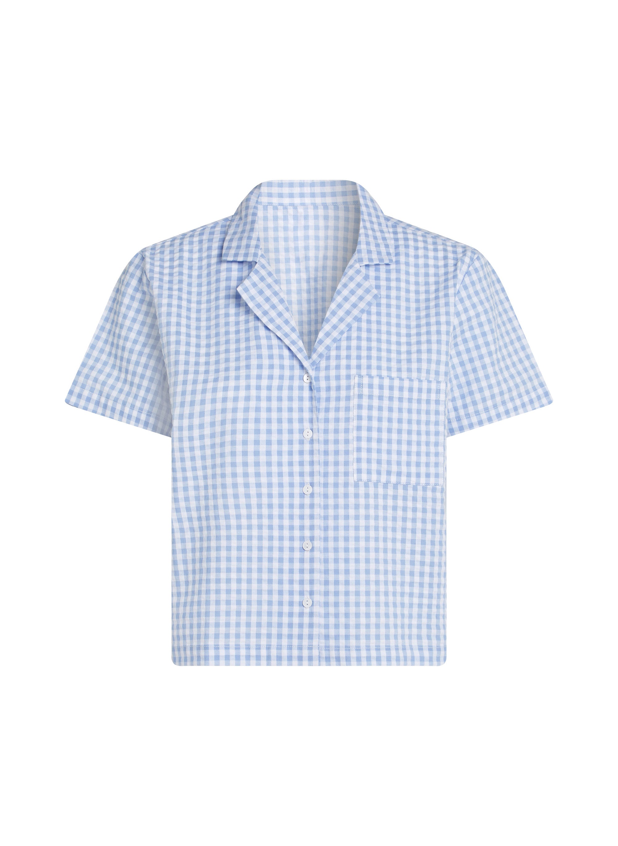 Hunkemoller_Seersucker Short-Sleeved Jacket_301514_Hkm Blue_05