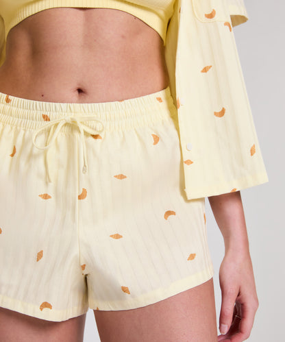 Hunkemoller_Cotton Shorts_301517_Hkm Yellow_02