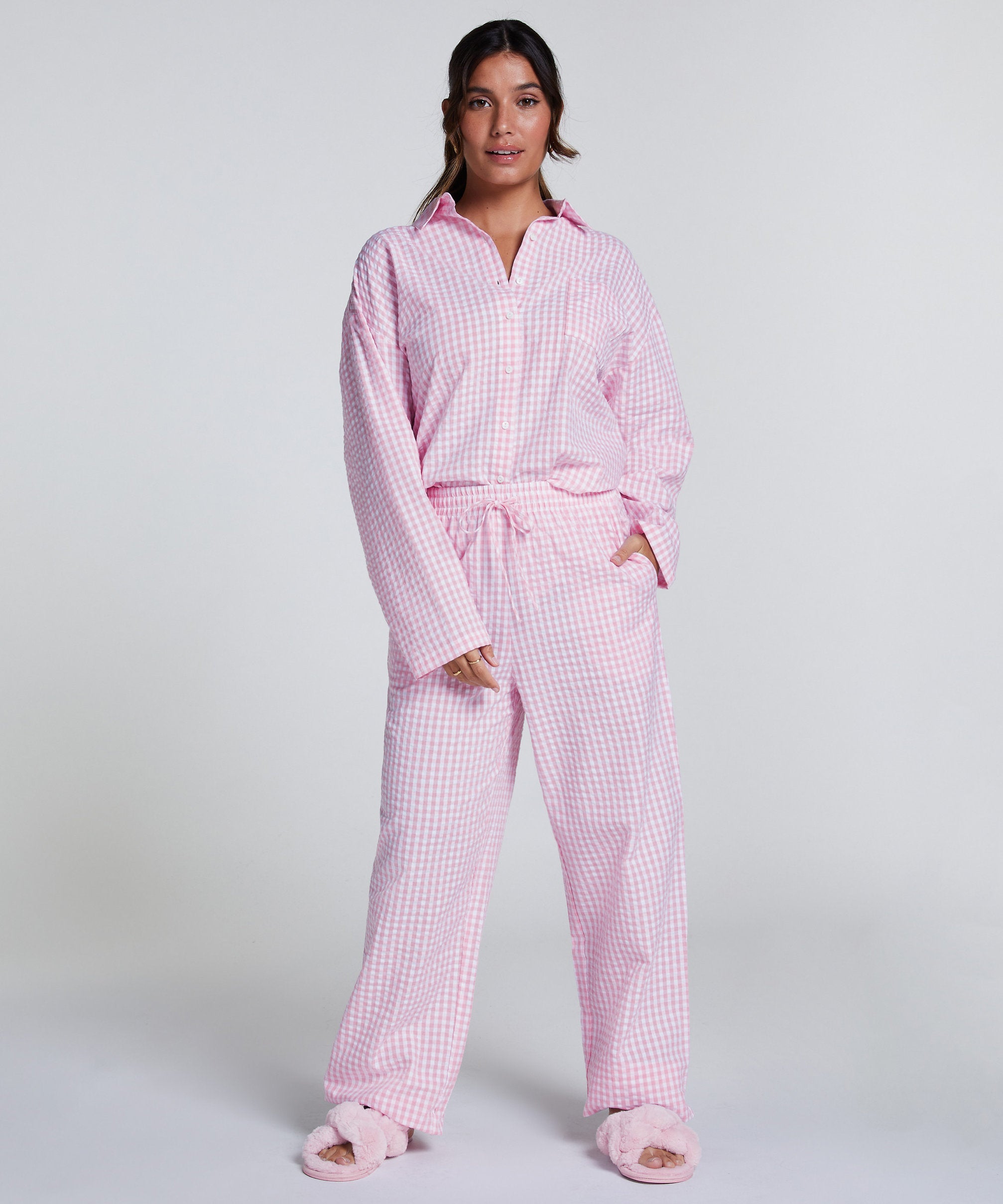 Hunkemoller_Cotton Pyjama Pants - Pink_301648_Pink_01