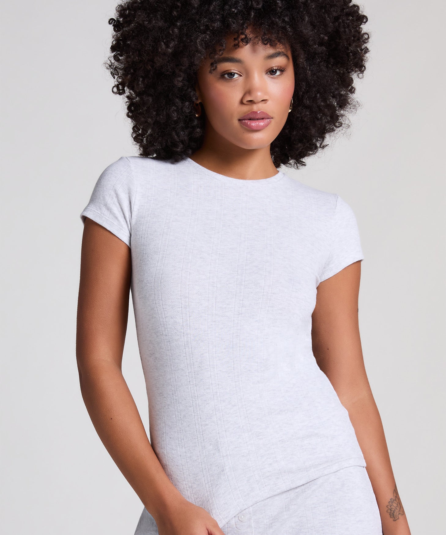Hunkemoller_White Grey Melee_Pointelle Top_301664_White Grey Melee_01